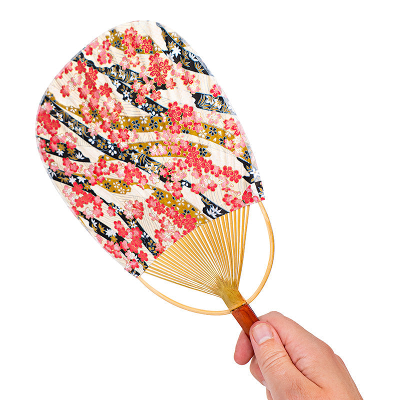 Japanischer Uchiwa-Fächer Washi Hana