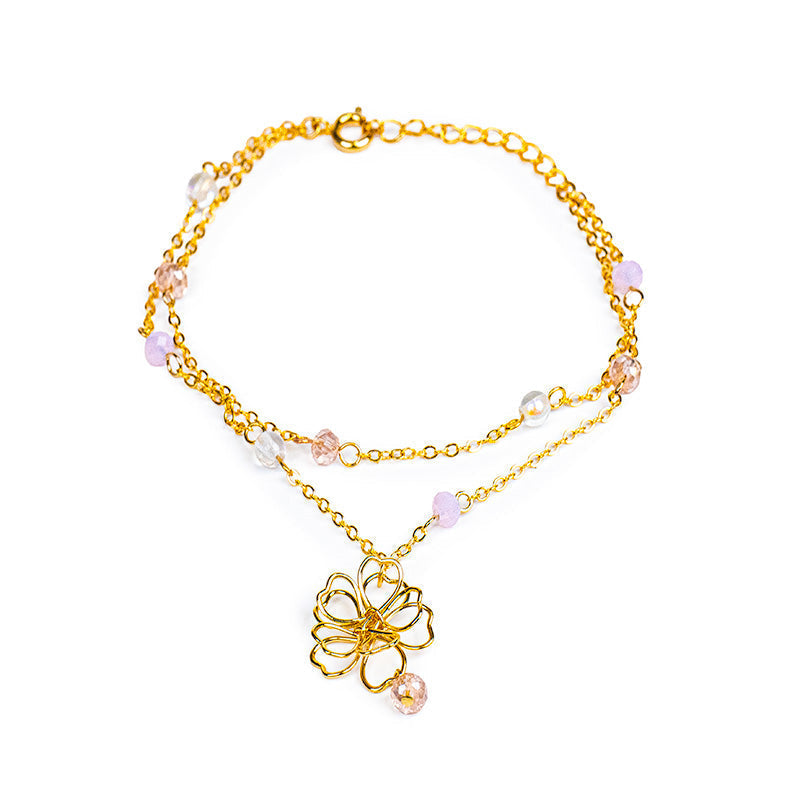 Japanisches Armband - Doppelte Kette Sakura