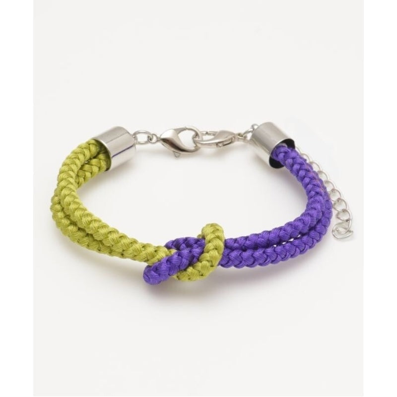 Japanisches Armband - Knoten Herren Grün/Violett