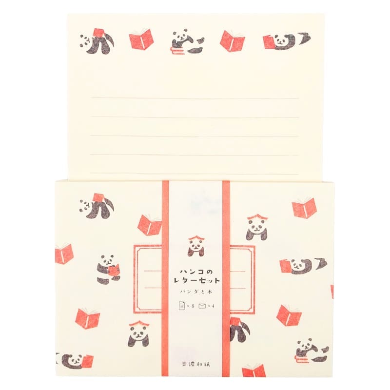 Japanisches Briefpapier mit Umschlag – Panda