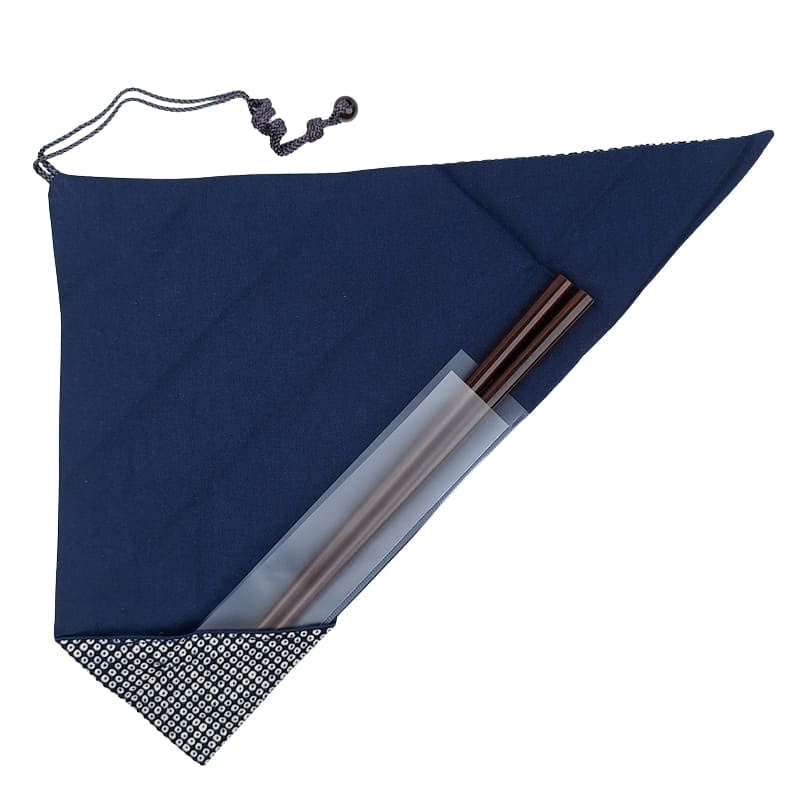 Japanisches Essstäbchen-Etui - Kanoko Blau