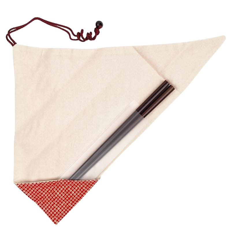 Japanisches Essstäbchen-Etui - Kanoko Rot