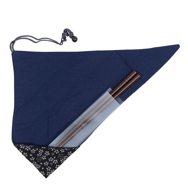 Japanisches Essstäbchen-Etui - Sakura Blau