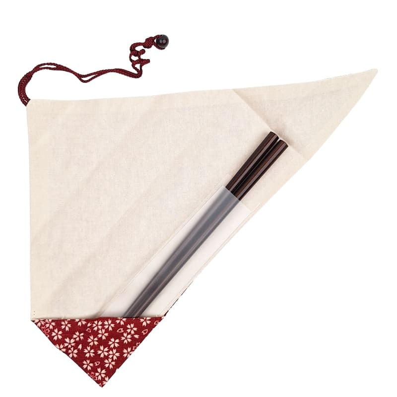 Japanisches Essstäbchen-Etui - Sakura Rot