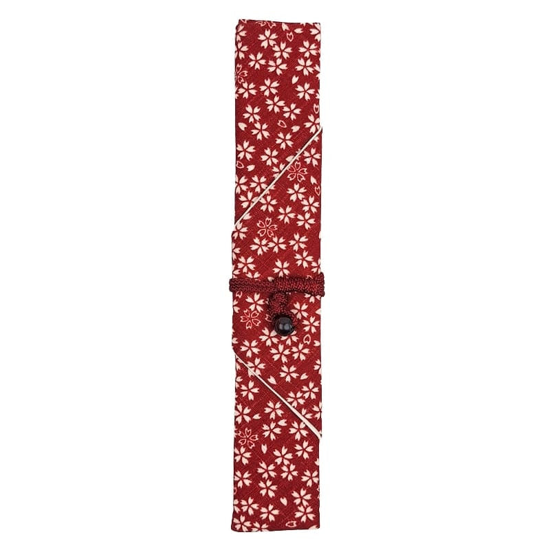 Japanisches Essstäbchen-Etui - Sakura Rot
