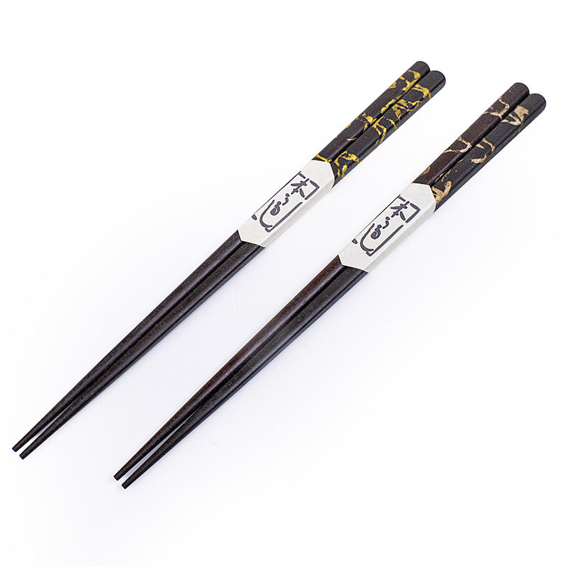 Japanisches Essstäbchen-Set – Lackiertes Ebenholz