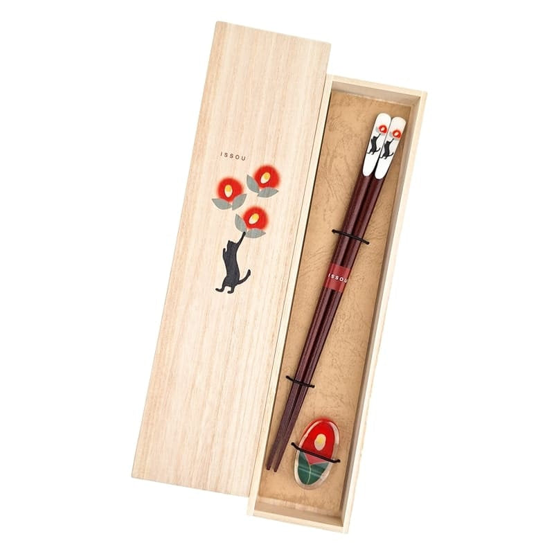Japanisches Essstäbchen-Set - Neko Tsubaki