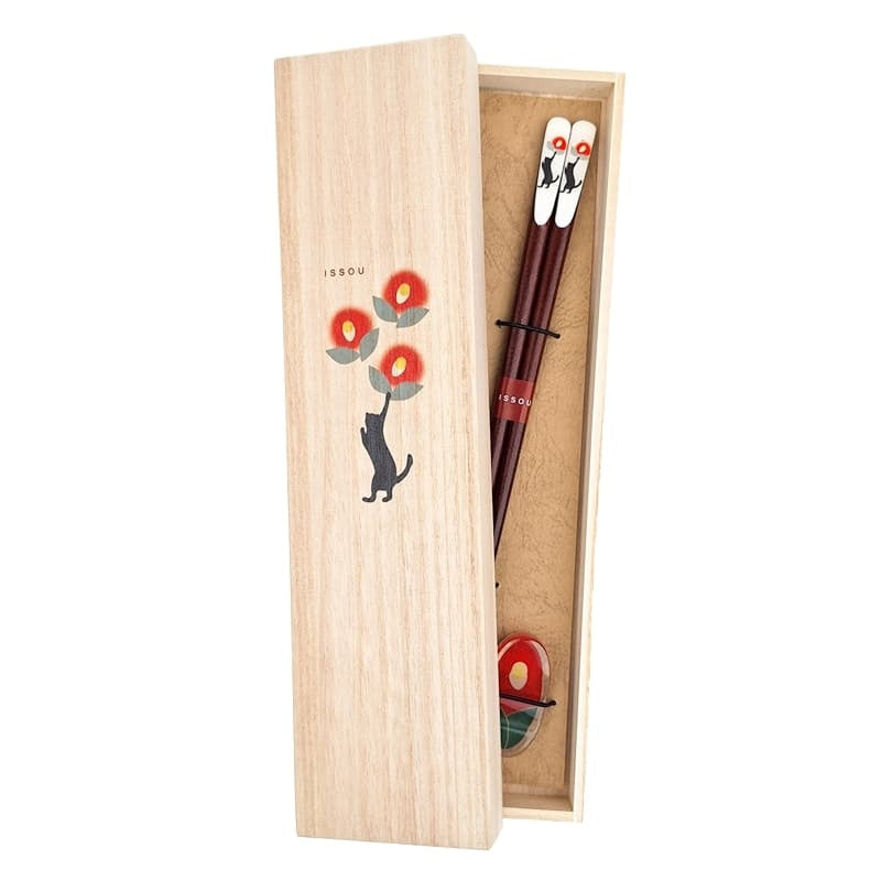 Japanisches Essstäbchen-Set - Neko Tsubaki