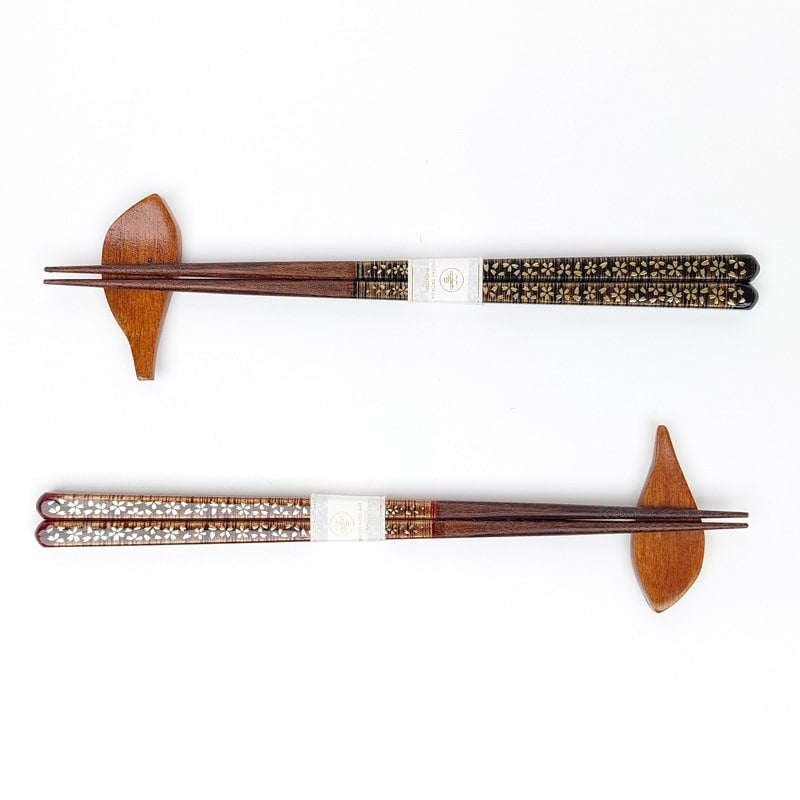 Japanisches Essstäbchen-Set – Sakura Gold