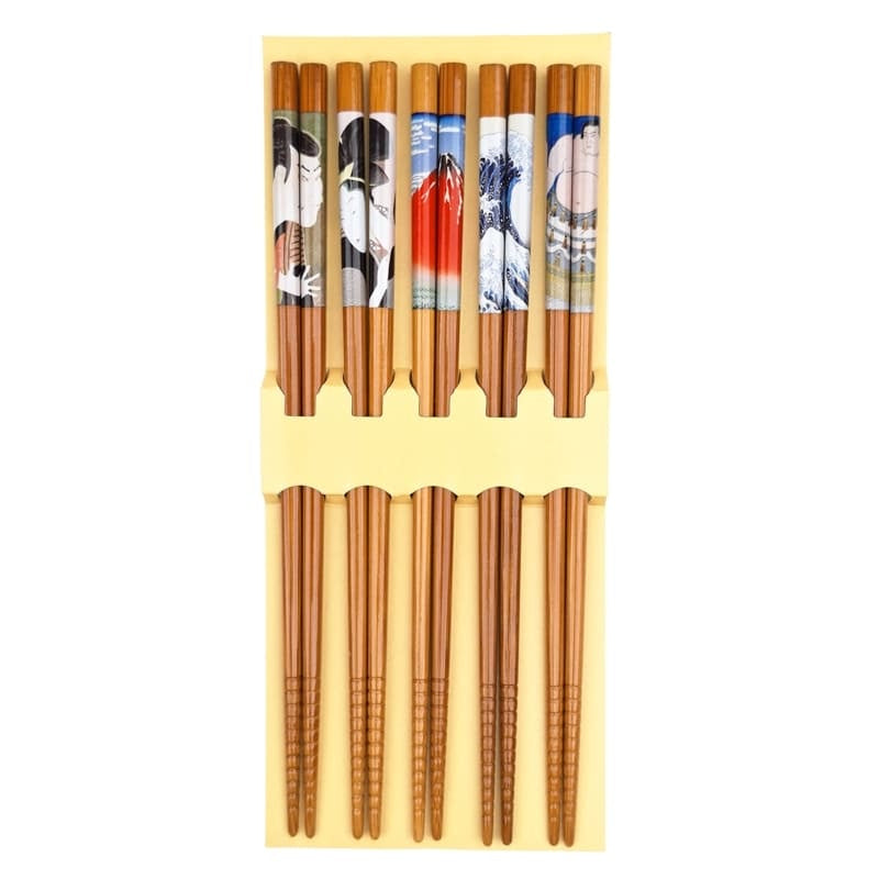 Japanisches Essstäbchen-Set - Ukiyo-e