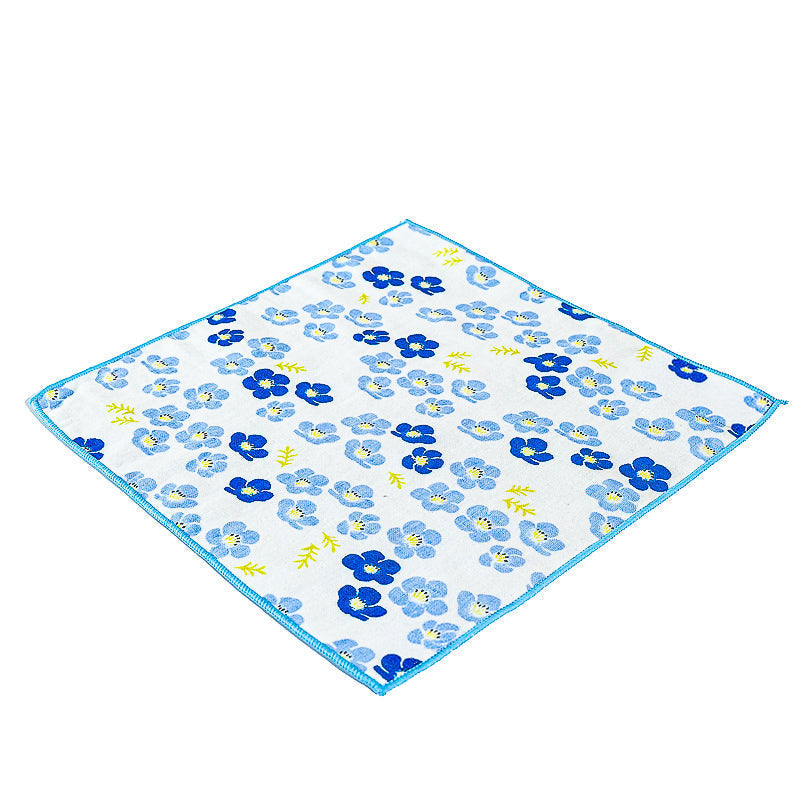 Japanisches Handtuch - Kleine Blaue Blumen
