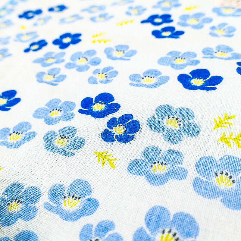 Japanisches Handtuch - Kleine Blaue Blumen