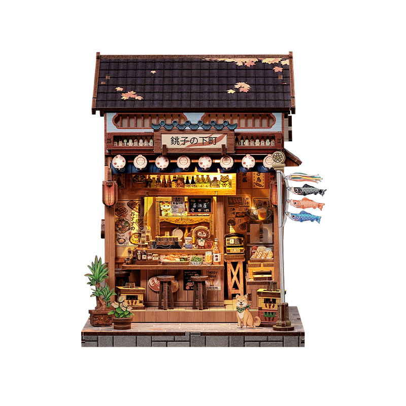 Japanisches Holz-Miniaturhaus-Bausatz Choshi No Shitamachi