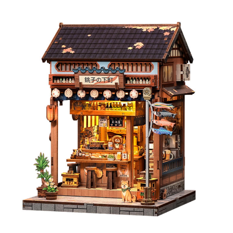 Japanisches Holz-Miniaturhaus-Bausatz Choshi No Shitamachi