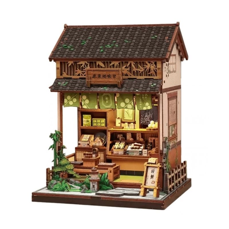 Japanisches Holz-Miniaturhaus-Bausatz Kanmi-Dokoro Teehaus