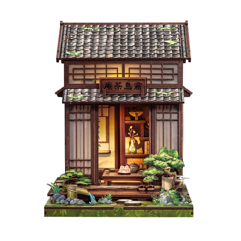 Japanisches Holz-Miniaturhaus-Bausatz Kirishima Cha-An
