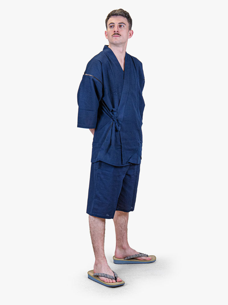 Japanisches Jinbei Herren – Marineblau