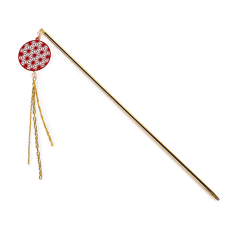 Japanisches Kanzashi - Asanoha Rot