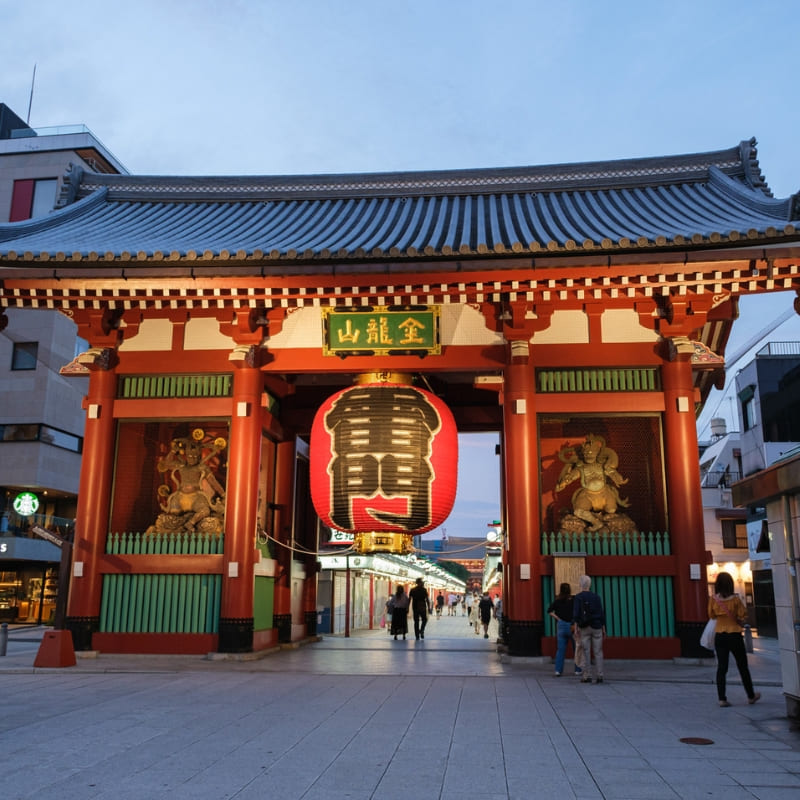Japanisches Miniaturmodell - Tor des Asakusa-Tempels