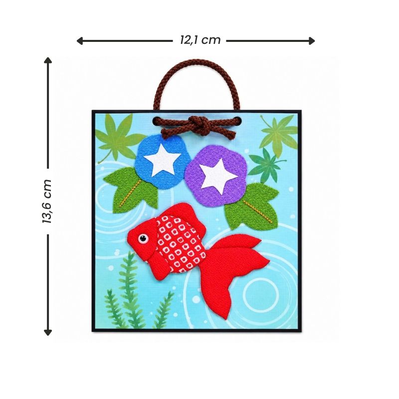 Japanisches Oshie-Bastelset mit Stoff - Goldfisch