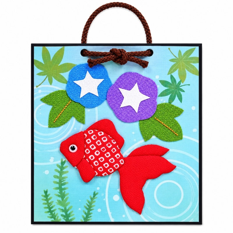 Japanisches Oshie-Bastelset mit Stoff - Goldfisch