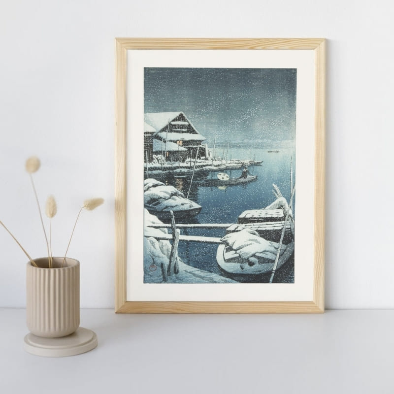 Japanisches Poster Schnee In Mukojima A3