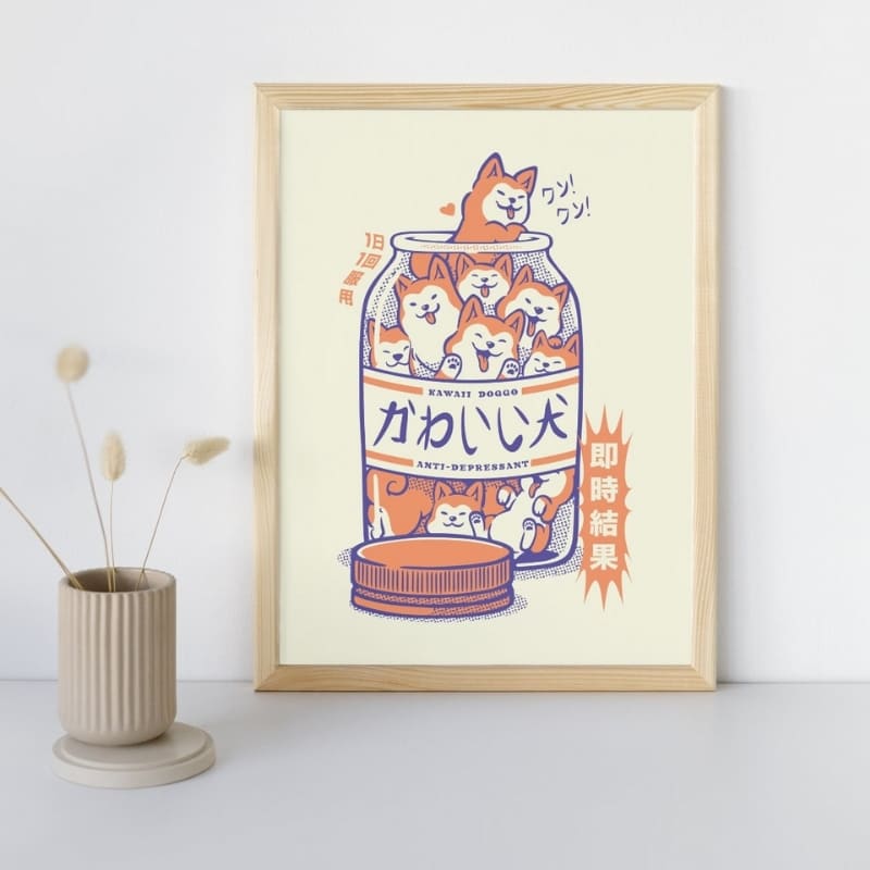 Japanisches Poster Shiba A3