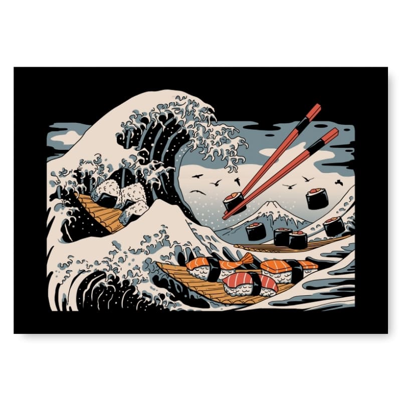 Japanisches Poster Sushi Kanagawa A3