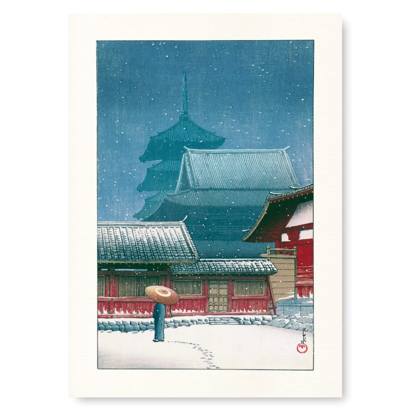 Japanisches Poster - Tempel Tennoji A3