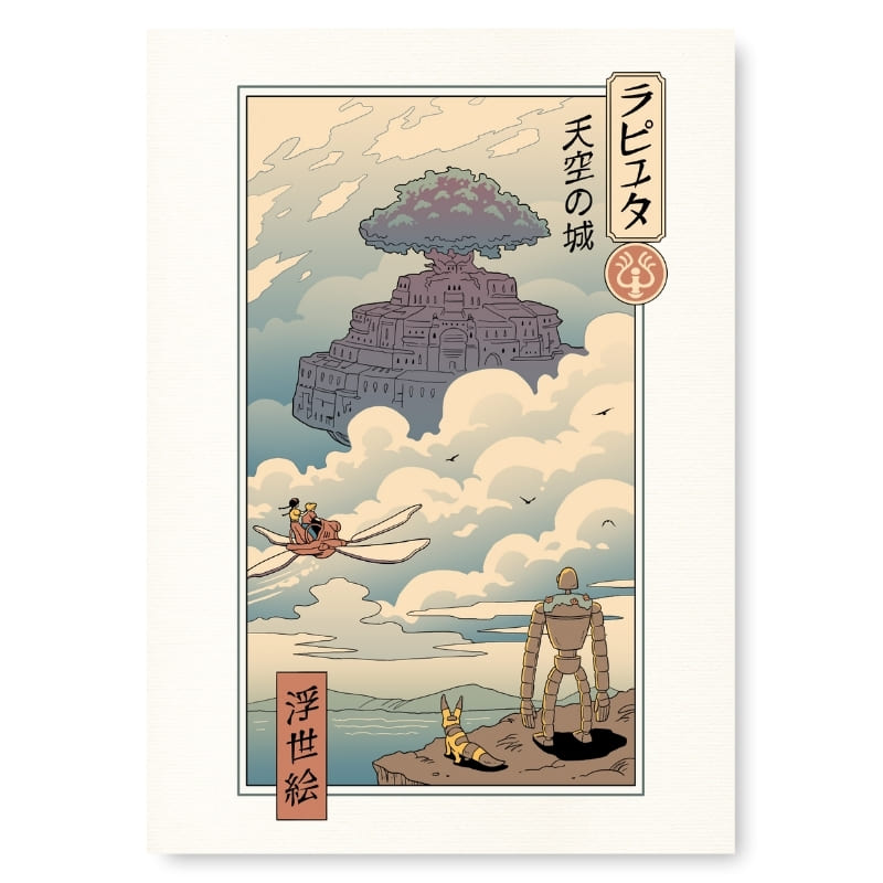 Japanisches Poster Ukiyo-e Laputa A3