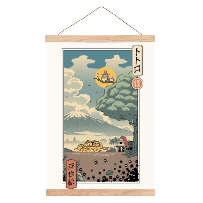 Japanisches Poster Ukiyo-e Mein Nachbar Totoro A3