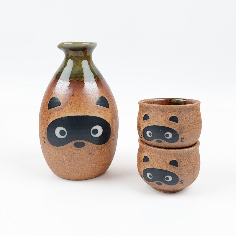Japanisches Sake-Set Tanuki