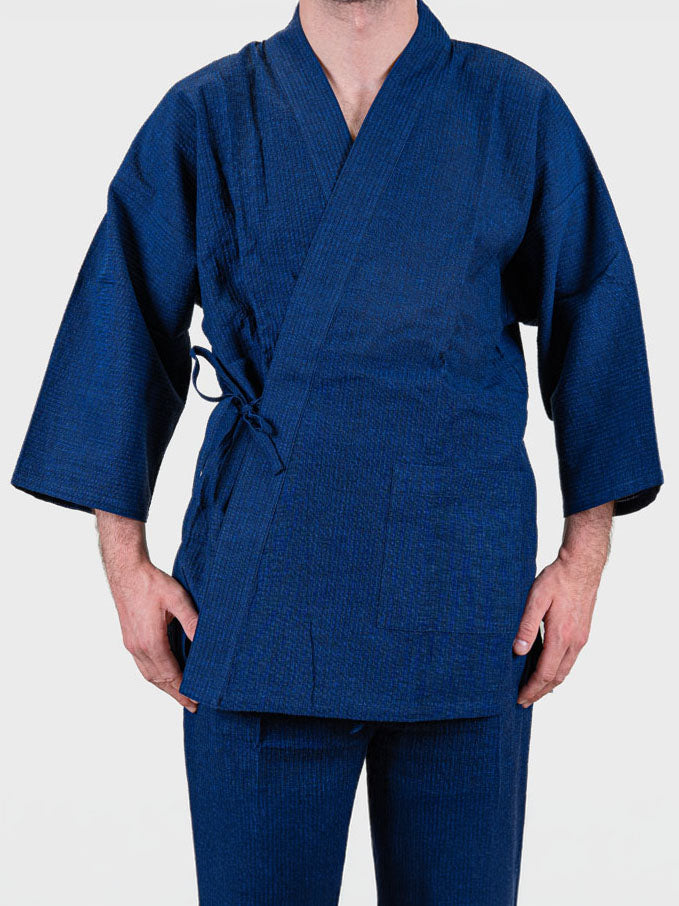 Japanisches Samue Herren – Marineblau Sommer