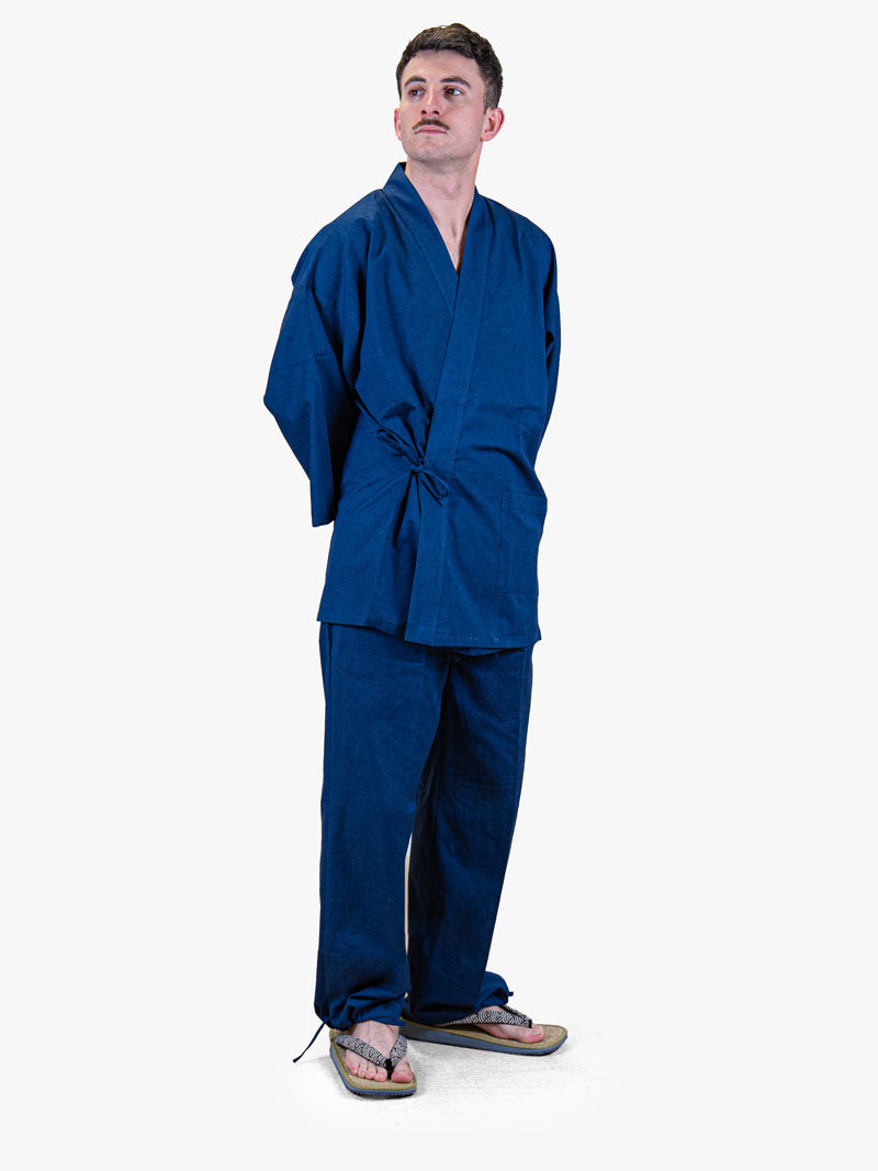 Japanisches Samue Herren – Marineblau Übergangszeit