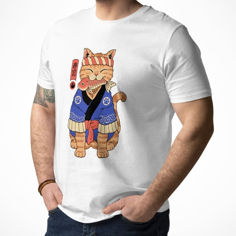 Japanisches T-Shirt Neko Sushimeister