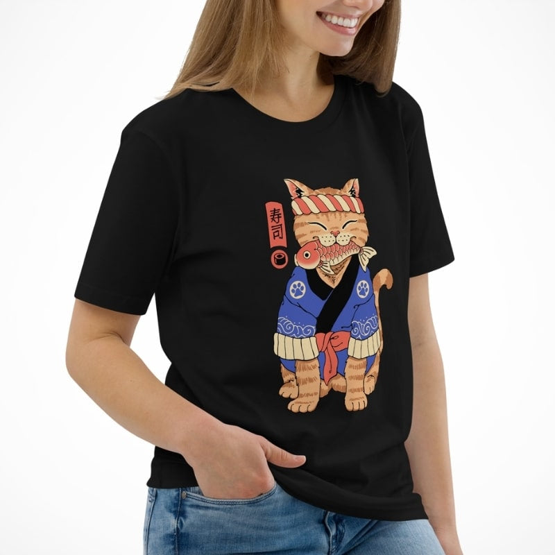 Japanisches T-Shirt Neko Sushimeister