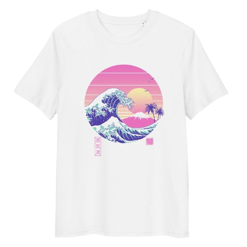 Japanisches T-Shirt The Great VaporWave S