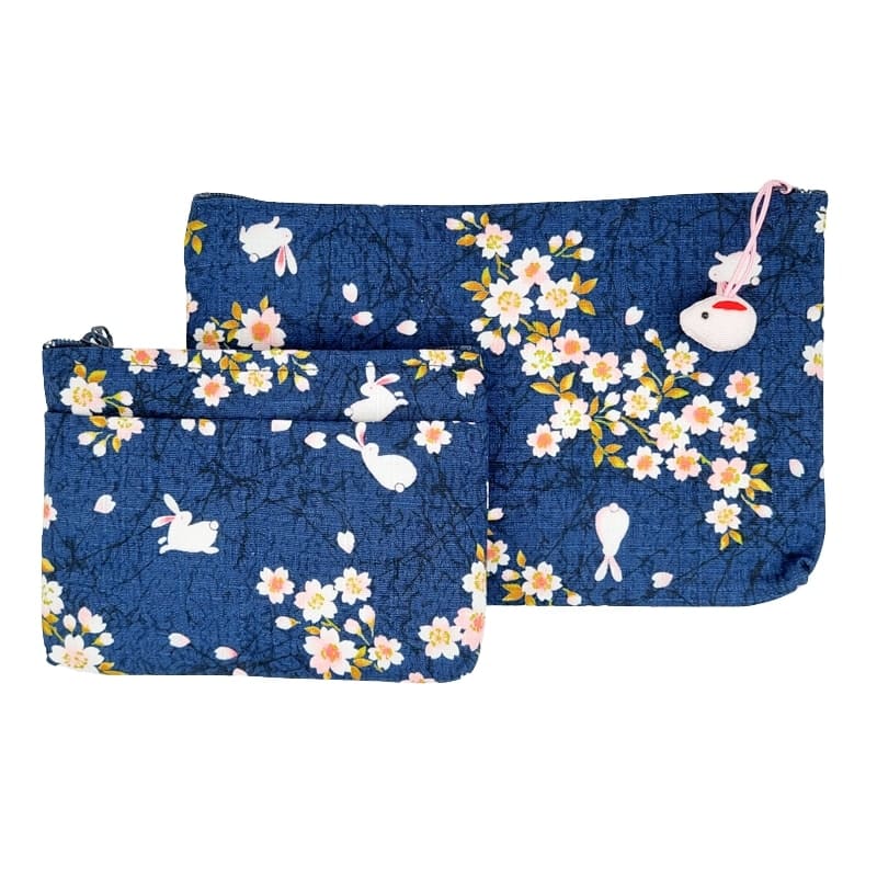 Japanisches Täschchen Usagi Sakura Blau