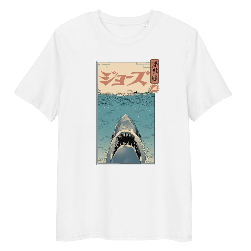Japanisches Ukiyo-e T-Shirt Hai-Angriff S