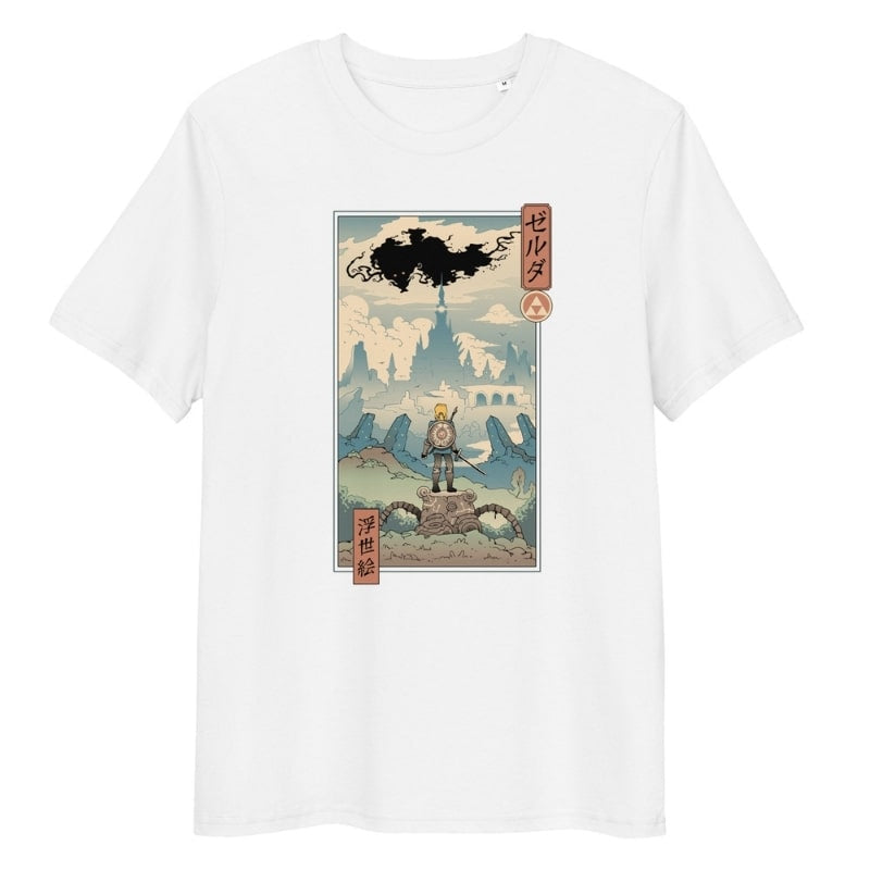 Japanisches Ukiyo-e T-Shirt Legend of Zelda S / Weiß