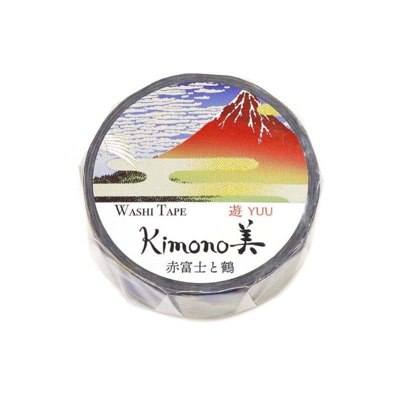 Japanisches Washi Tape Fuji Rot und Kranich