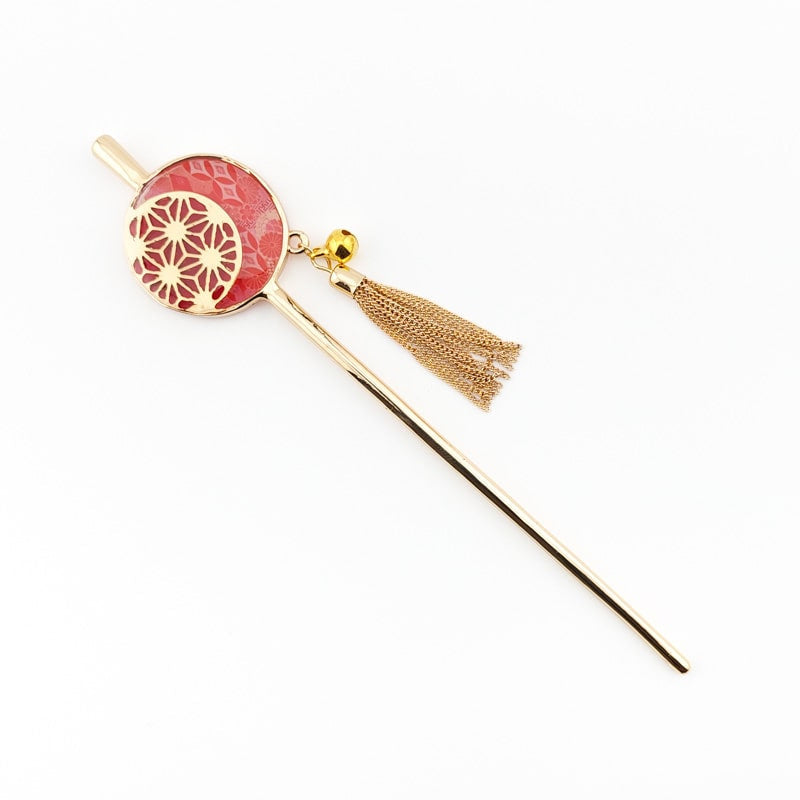 Japanischer Kanzashi Asanoha Rot