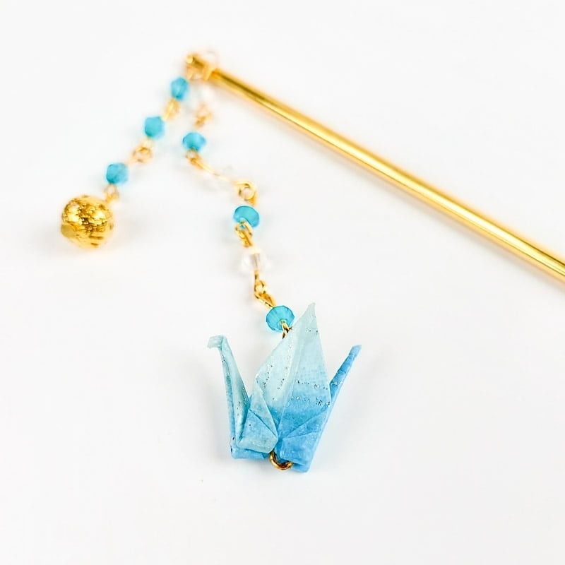 Kanzashi Origami Blau