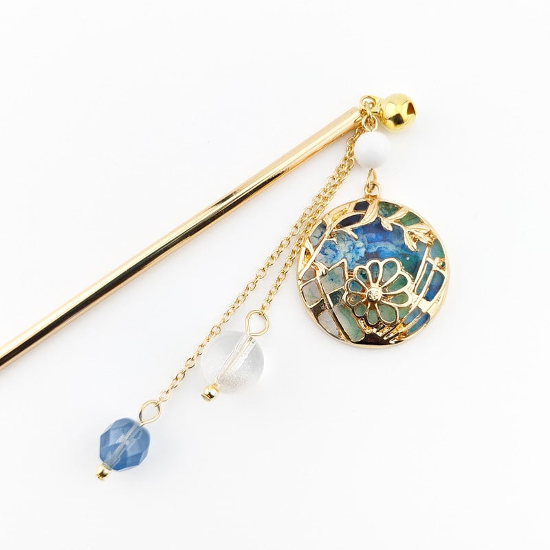 Kanzashi - Temari Blau