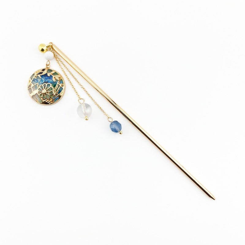 Kanzashi - Temari Blau