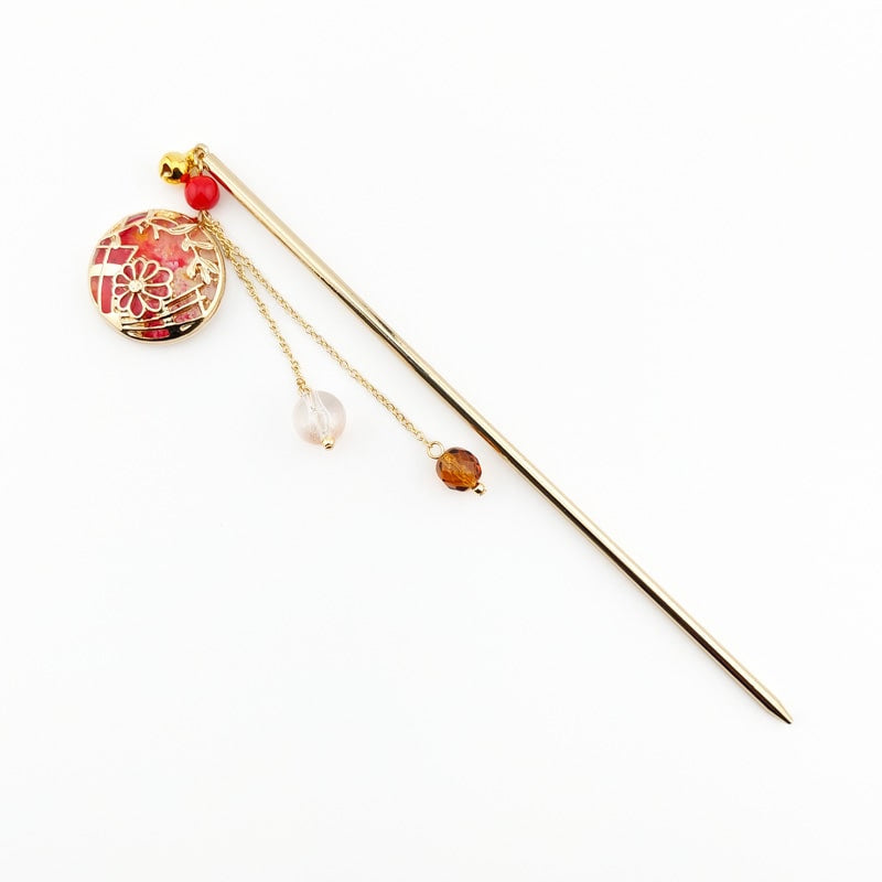 Kanzashi - Temari Rot