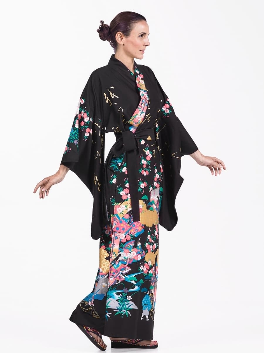 Kimono Damen – Furisode-Stil Einheitsgröße