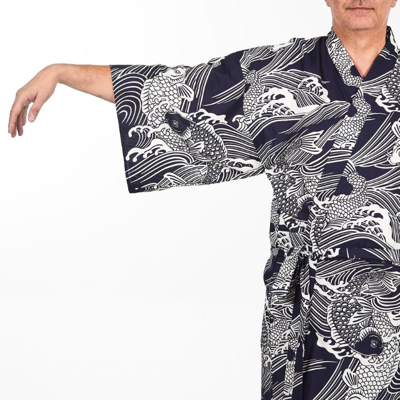 Kimono Happi Mann Koi-Karpfen - Einheitsgröße