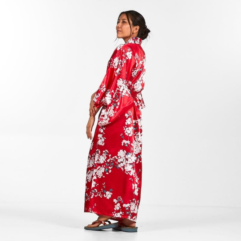 Kimono Japanisch Frau Cherry Blossom - Einheitsgröße