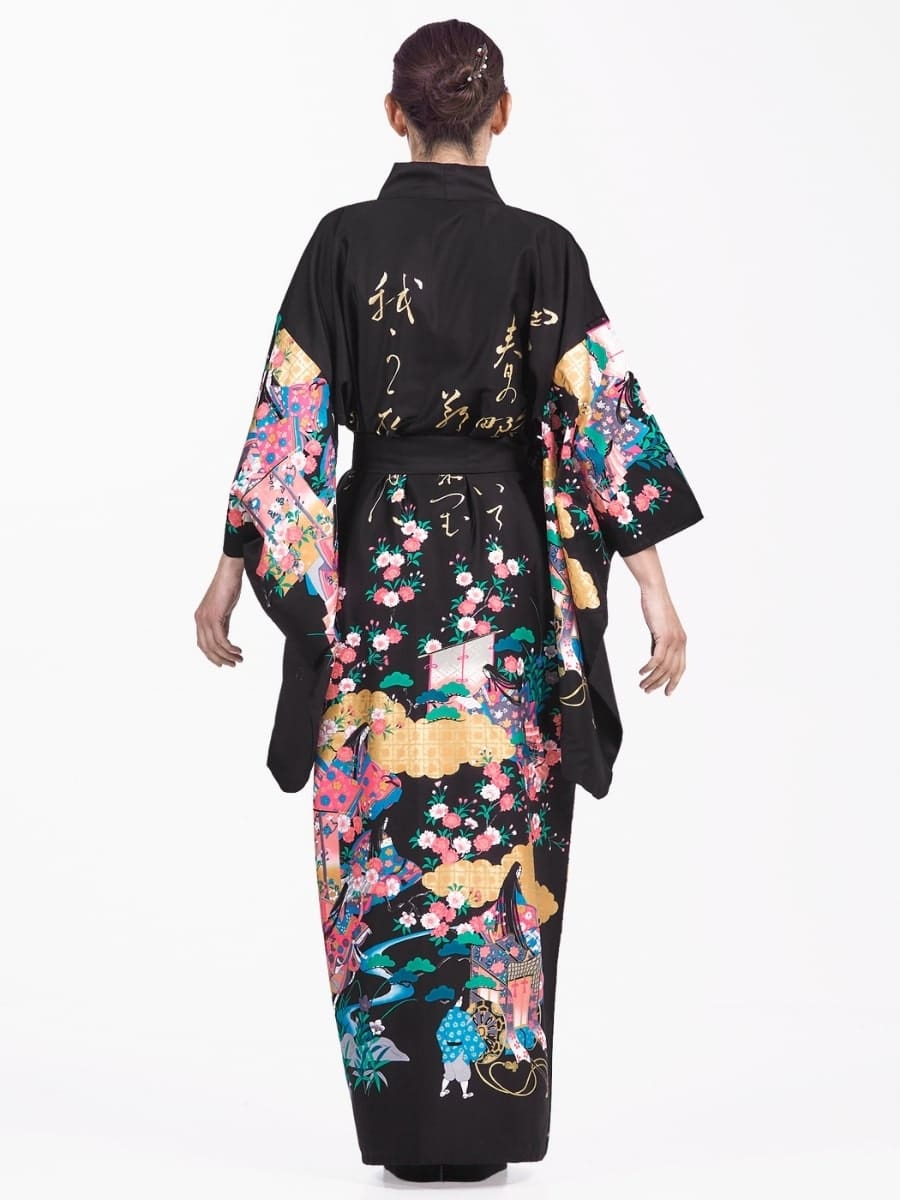 Kimono Japonais Femme Furisode - Taille unique